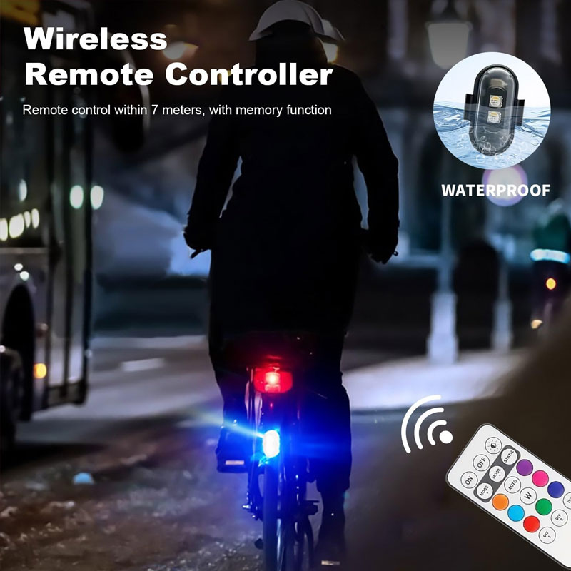 マルチモードワイヤレスLEDドローンストロボライト、バイク・ - Drone Strobe Light のレビューと価格