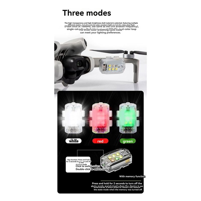 ABZZ - DJIドローン用LEDナイトライト。長距離照射 - Drone Strobe Light のレビューと価格